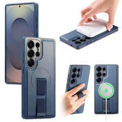 For Samsung Galaxy S25 Ultra Magnetic Case CASENEO Wristband PU Leather + PC Shockproof Phone Cover