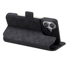 DENIOR B07 For iPhone 16 Case Leather + PC Magnetic Detachable Wallet Phone Cover