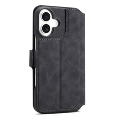DENIOR B07 For iPhone 16 Case Leather + PC Magnetic Detachable Wallet Phone Cover