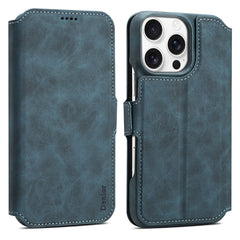 DENIOR B07 For iPhone 16 Pro Case Leather + PC Magnetic Detachable Wallet Phone Cover