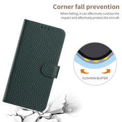 For Samsung Galaxy S25 Case Wallet Stand Litchi Texture Genuine Cow Leather Flip Phone Cover