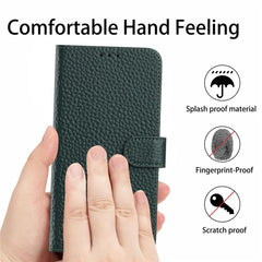 For Samsung Galaxy S25 Case Wallet Stand Litchi Texture Genuine Cow Leather Flip Phone Cover