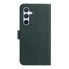 For Samsung Galaxy S25 Case Wallet Stand Litchi Texture Genuine Cow Leather Flip Phone Cover