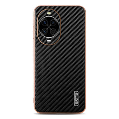 Coque AZNS pour Huawei Nova 14 5G, coque en fibre de carbone galvanisée, étui en PU + TPU 