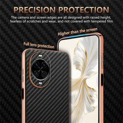 Coque AZNS pour Huawei Nova 14 5G, coque en fibre de carbone galvanisée, étui en PU + TPU 