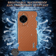Coque AZNS pour Huawei Nova 14 5G, coque en fibre de carbone galvanisée, étui en PU + TPU 