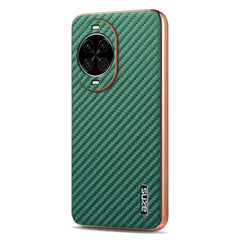 Coque AZNS pour Huawei Nova 14 5G, coque en fibre de carbone galvanisée, étui en PU + TPU 