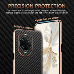 AZNS For Huawei nova 14 Pro 5G Case Electroplating Carbon Fiber Texture PU + TPU Phone Cover