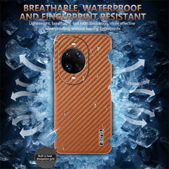 AZNS For Huawei nova 14 Pro 5G Case Electroplating Carbon Fiber Texture PU + TPU Phone Cover