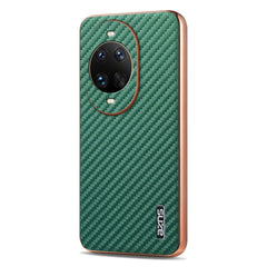 AZNS For Huawei nova 14 Pro 5G Case Electroplating Carbon Fiber Texture PU + TPU Phone Cover