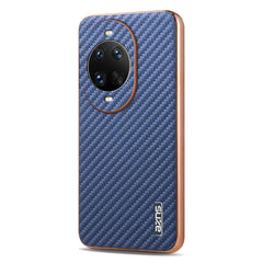AZNS For Huawei nova 14 Pro 5G Case Electroplating Carbon Fiber Texture PU + TPU Phone Cover