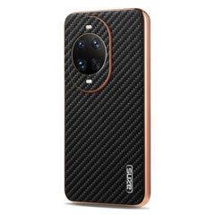 AZNS For Huawei nova 14 Ultra 5G Case Electroplating Carbon Fiber Texture PU + TPU Phone Cover