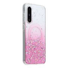 For Samsung Galaxy A56 5G Case Compatible with MagSafe Sparkle Epoxy TPU + Acrylic Phone Cover