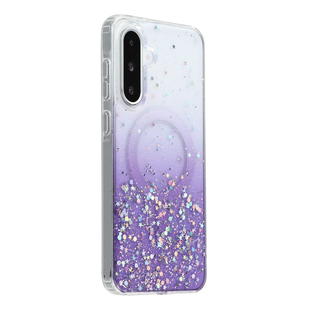 For Samsung Galaxy A56 5G Case Compatible with MagSafe Sparkle Epoxy TPU + Acrylic Phone Cover