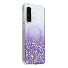 For Samsung Galaxy A56 5G Case Compatible with MagSafe Sparkle Epoxy TPU + Acrylic Phone Cover