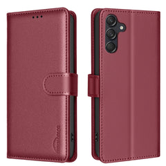 Étui portefeuille en cuir pour Samsung Galaxy S25 FE BINFEN COLOR BF32 avec blocage RFID 