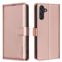 Étui portefeuille en cuir pour Samsung Galaxy S25 FE BINFEN COLOR BF32 avec blocage RFID 