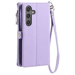 Coque portefeuille en cuir TPU et PU pour Samsung Galaxy S25 FE avec dragonne 