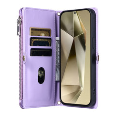 Coque portefeuille en cuir TPU et PU pour Samsung Galaxy S25 FE avec dragonne 