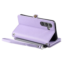 Coque portefeuille en cuir TPU et PU pour Samsung Galaxy S25 FE avec dragonne 