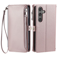 Coque portefeuille en cuir TPU et PU pour Samsung Galaxy S25 FE avec dragonne 