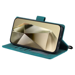 For Samsung Galaxy S25 FE Case Imprinted Totem Skin Feel Wallet Leather Phone Cover with Hand Strap