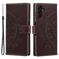 Étui portefeuille en cuir PU avec dragonne pour Samsung Galaxy S25 FE, motif totem imprimé 
