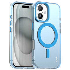 IMAK For iPhone 16 Case Compatible with MagSafe Candy Color Anti Drop TPU + PET Back Cover