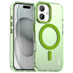 IMAK For iPhone 16 Case Compatible with MagSafe Candy Color Anti Drop TPU + PET Back Cover