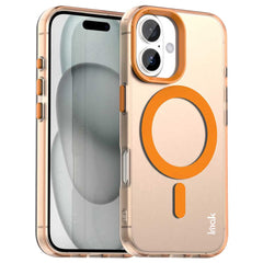 IMAK For iPhone 16 Case Compatible with MagSafe Candy Color Anti Drop TPU + PET Back Cover