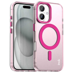 IMAK For iPhone 16 Case Compatible with MagSafe Candy Color Anti Drop TPU + PET Back Cover