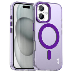 IMAK For iPhone 16 Case Compatible with MagSafe Candy Color Anti Drop TPU + PET Back Cover