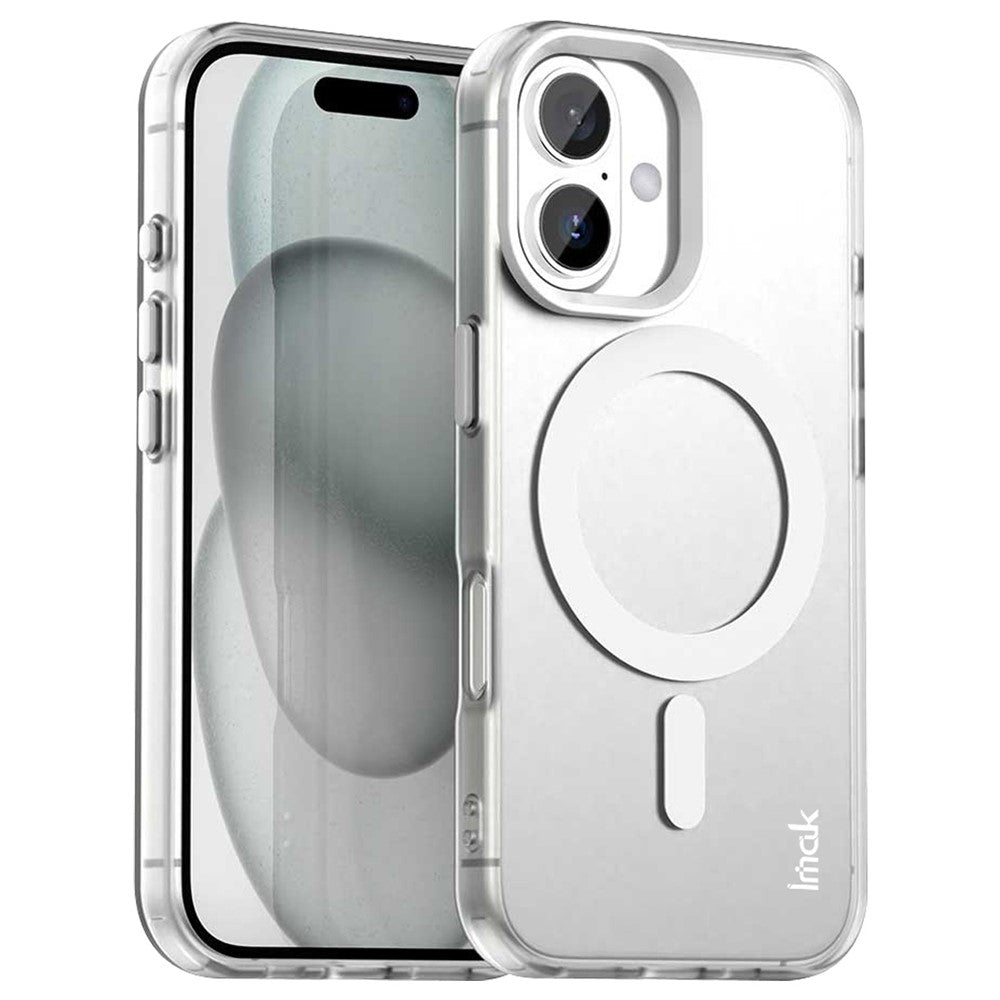 IMAK For iPhone 16 Case Compatible with MagSafe Candy Color Anti Drop TPU + PET Back Cover