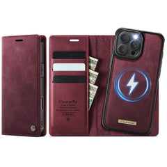 CASEME C49 For iPhone 16 Pro Max Case Compatible with MagSafe RFID Blocking Detachable Wallet Leather Phone Cover