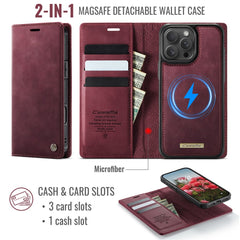 CASEME C49 For iPhone 16 Pro Max Case Compatible with MagSafe RFID Blocking Detachable Wallet Leather Phone Cover
