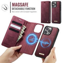 CASEME C49 For iPhone 16 Pro Max Case Compatible with MagSafe RFID Blocking Detachable Wallet Leather Phone Cover