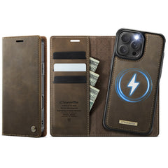 CASEME C49 For iPhone 16 Pro Max Case Compatible with MagSafe RFID Blocking Detachable Wallet Leather Phone Cover