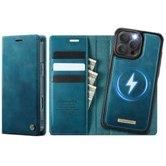 CASEME C49 For iPhone 16 Pro Max Case Compatible with MagSafe RFID Blocking Detachable Wallet Leather Phone Cover