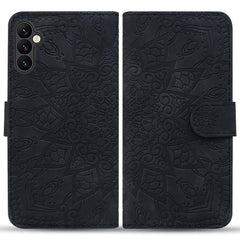 Phone Case For Samsung Galaxy A17 5G / A26 5G / A16 4G / 5G Flower Imprinted PU Leather Wallet Flip Cover with Wrist Strap