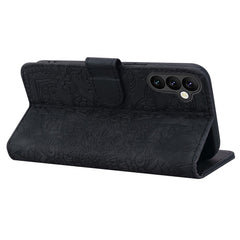 Phone Case For Samsung Galaxy A17 5G / A26 5G / A16 4G / 5G Flower Imprinted PU Leather Wallet Flip Cover with Wrist Strap