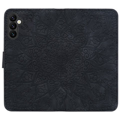 Phone Case For Samsung Galaxy A17 5G / A26 5G / A16 4G / 5G Flower Imprinted PU Leather Wallet Flip Cover with Wrist Strap