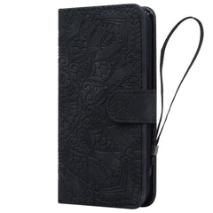 Phone Case For Samsung Galaxy A17 5G / A26 5G / A16 4G / 5G Flower Imprinted PU Leather Wallet Flip Cover with Wrist Strap