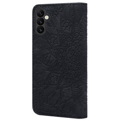 Phone Case For Samsung Galaxy A17 5G / A26 5G / A16 4G / 5G Flower Imprinted PU Leather Wallet Flip Cover with Wrist Strap