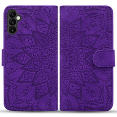 Phone Case For Samsung Galaxy A17 5G / A26 5G / A16 4G / 5G Flower Imprinted PU Leather Wallet Flip Cover with Wrist Strap