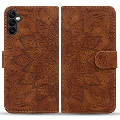 Phone Case For Samsung Galaxy A17 5G / A26 5G / A16 4G / 5G Flower Imprinted PU Leather Wallet Flip Cover with Wrist Strap