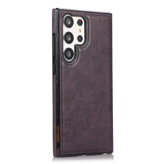 For Samsung Galaxy S25 Ultra Case Litchi Texture PU Leather Coated PC + TPU Phone Cover