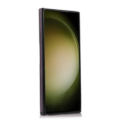 For Samsung Galaxy S25 Ultra Case Litchi Texture PU Leather Coated PC + TPU Phone Cover