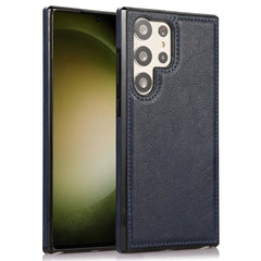For Samsung Galaxy S25 Ultra Case Litchi Texture PU Leather Coated PC + TPU Phone Cover
