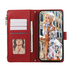 Für Samsung Galaxy S24 Ultra Hülle Multi Card Slots Reißverschluss Leder Telefonabdeckung mit Handschlaufe 