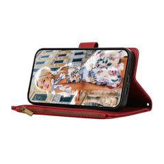 Für Samsung Galaxy S24 Ultra Hülle Multi Card Slots Reißverschluss Leder Telefonabdeckung mit Handschlaufe 